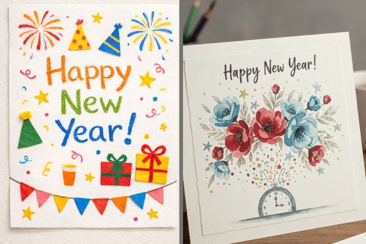 New year Greeting Card Design Ideas: नए साल पर खास लोगों के लिए अपने हाथों से बनाए न्यू ईयर कार्ड, ट्राई करें ये डिजाइन आइडियाज