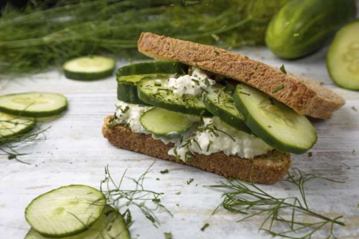 Paneer Cucumber Dill Toast Breakfas Recipe