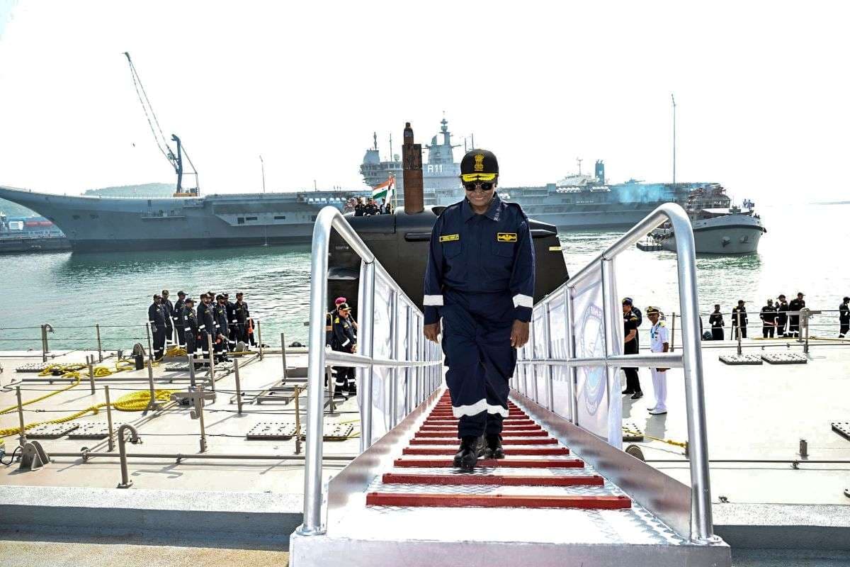 President Droupadi Murmu INS Vaghsheer