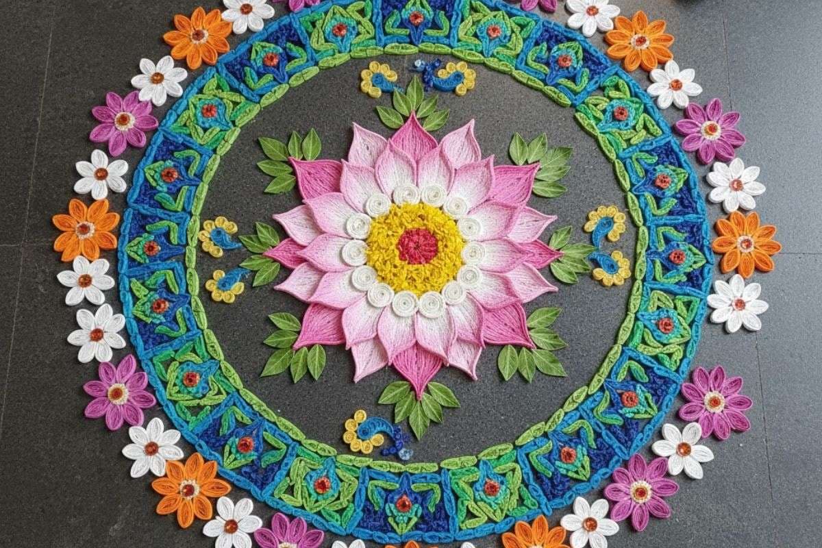 Quilling Rangoli Design