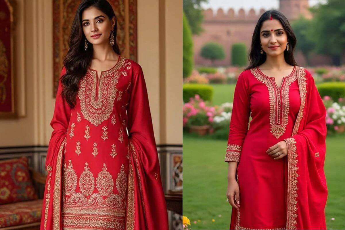 Red Salwar Suit Design 