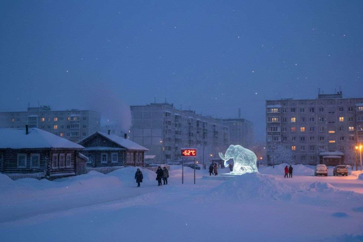 World Coldest City Yakutsk / Ai Image