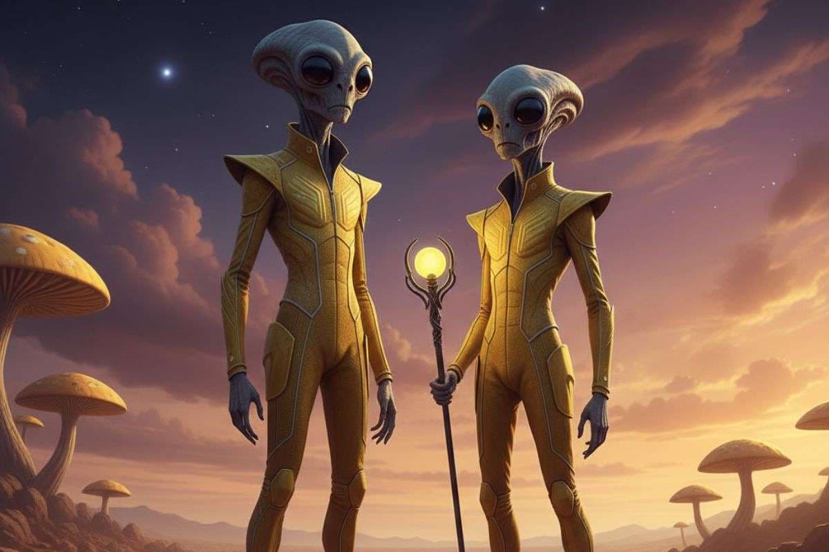 Yellow Suit Aliens / Ai Image