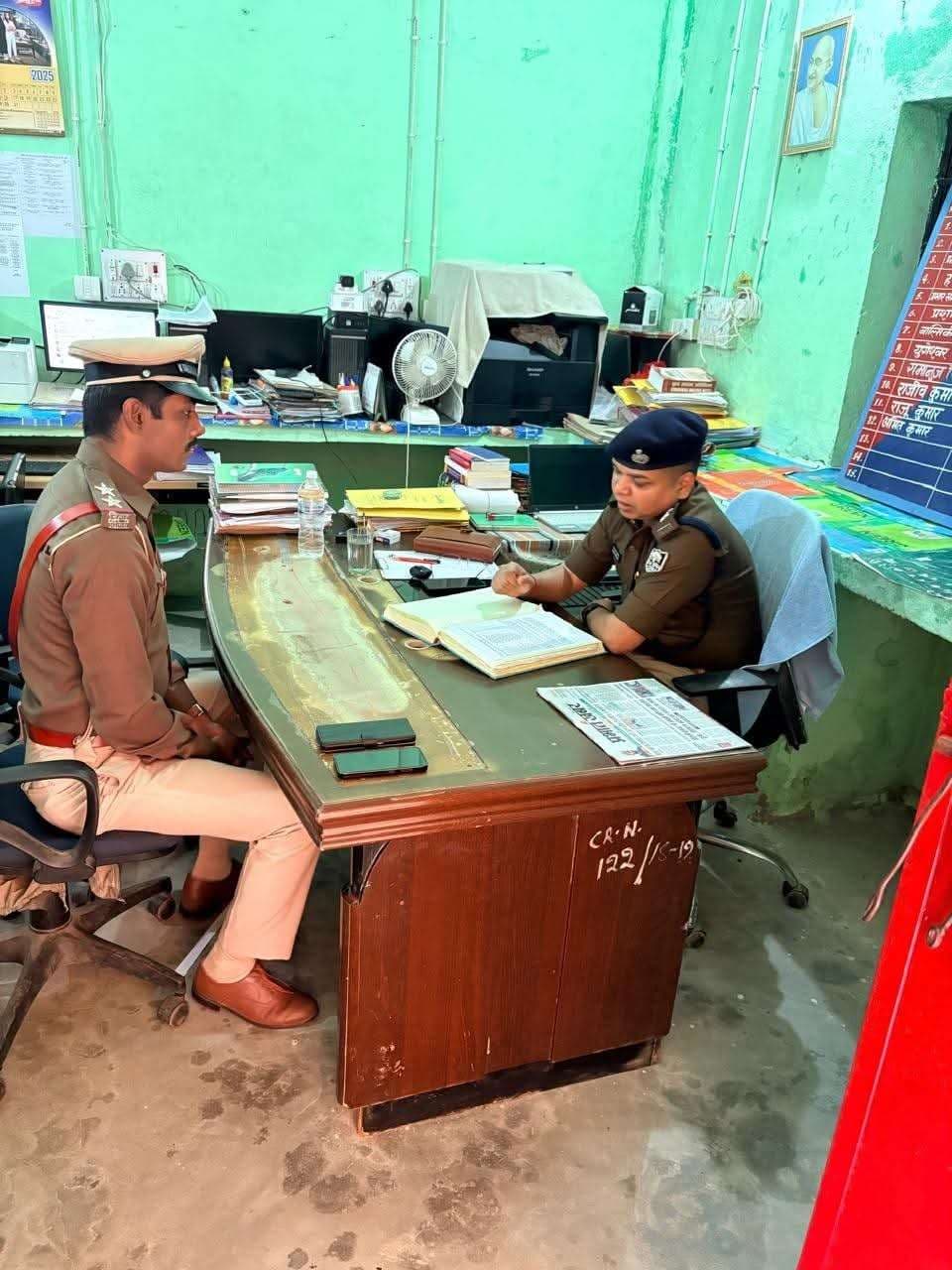 एसडीपीओ ने नदी थाना का किया निरीक्षण