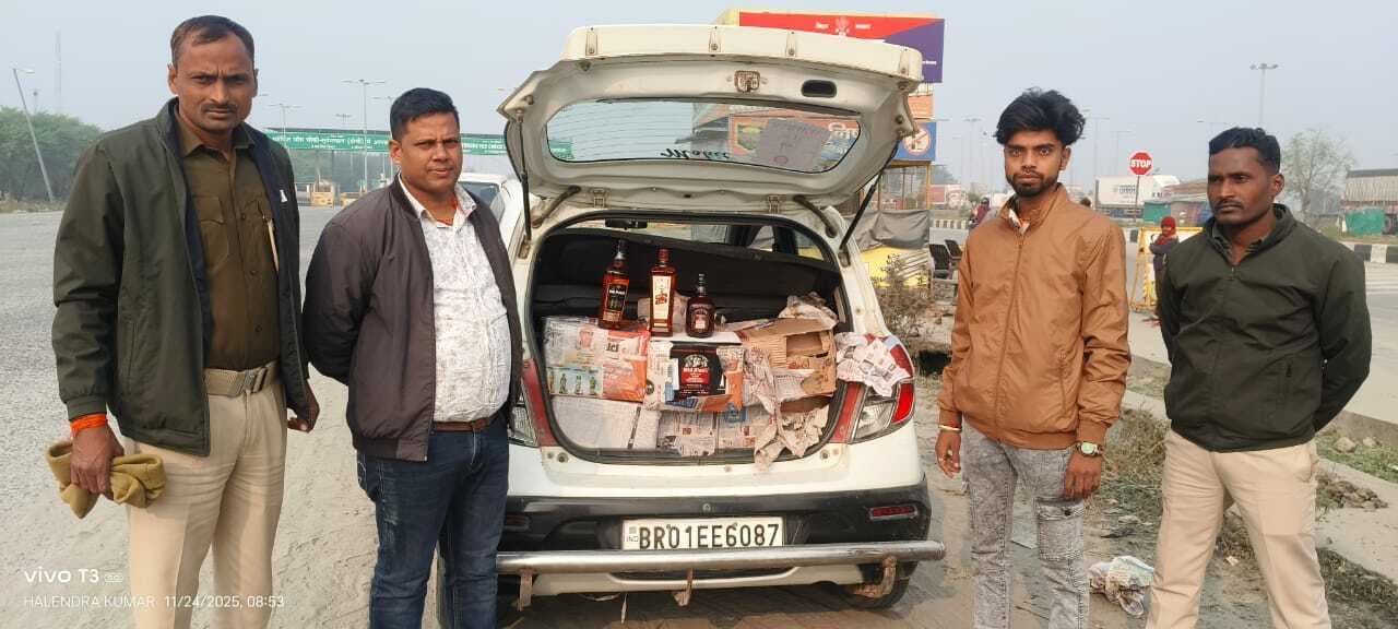 दो वाहनों से शराब जब्त, चार धंधेबाज गिरफ्तार