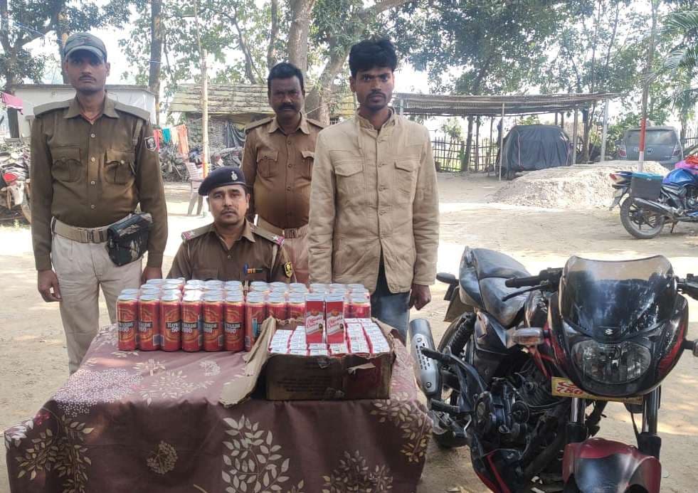 32 लीटर विदेशी शराब के साथ धंधेबाज को दबोचा