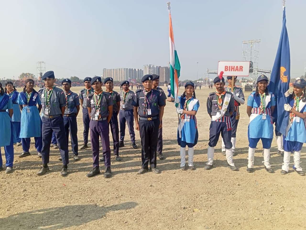 राष्ट्रीय जंबूरी लखनऊ में बेहतर प्रदर्शन कर लौटने वाले भारत स्काउट गाइड का किया गया स्वागत