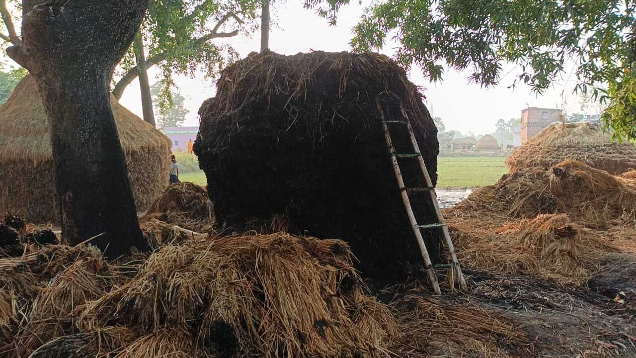 नेवारी के पुंज में आग लगने से तीन साल की बच्ची जिंदा जली