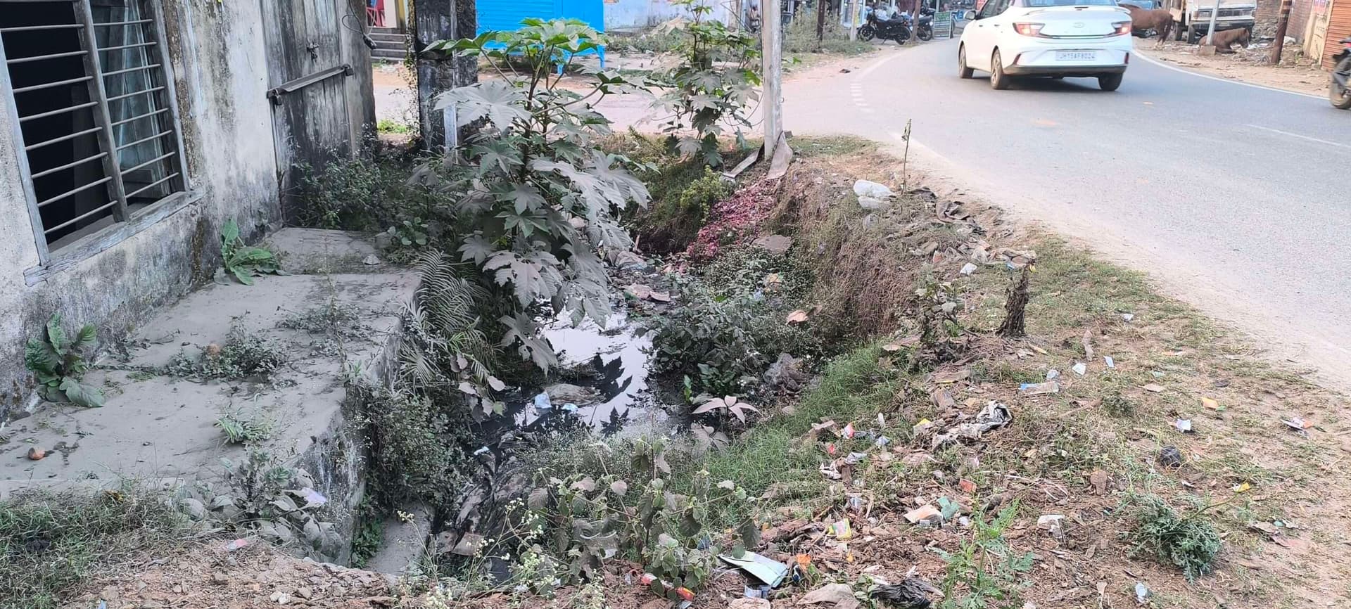 Giridih News :स्लैब विहीन नालियों में गंदगी का अंबार, परेशानी