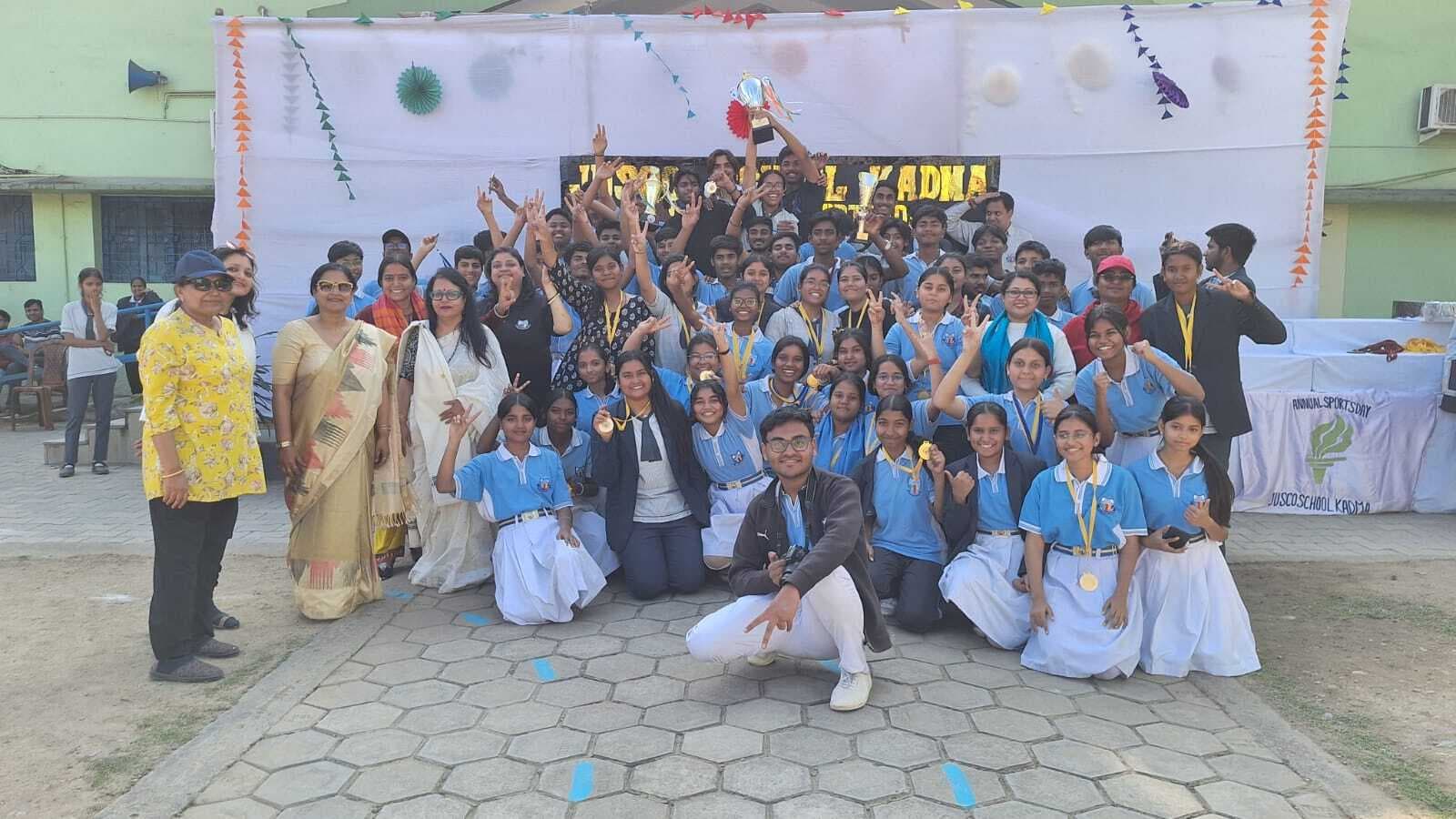 Jusco School Kadma Annual Sports Day : आकाश हाउस बना ओवरऑल चैंपियन