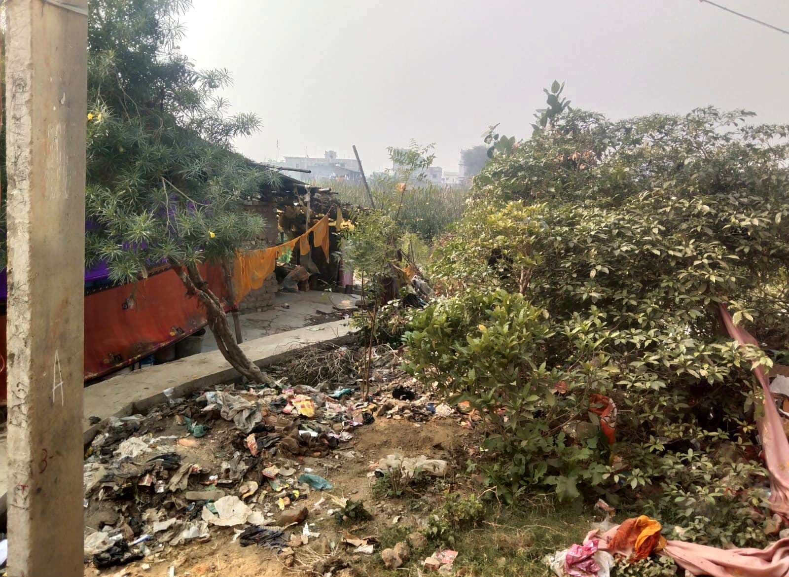 वार्ड नंबर नौ के बड़ी पोखर पर अतिक्रमणकारियों का कब्जा