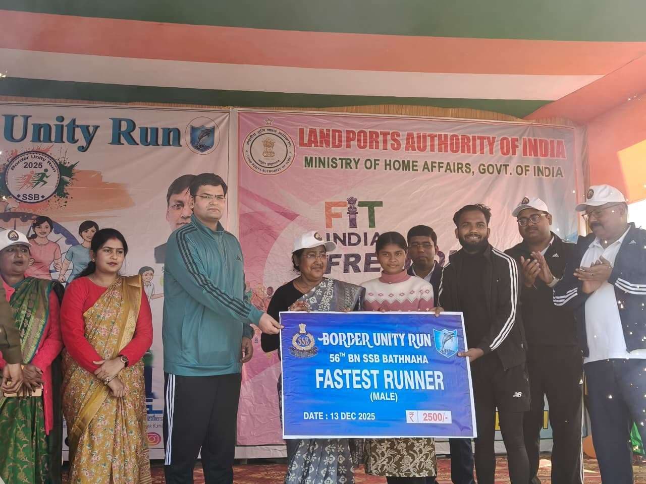 बॉर्डर यूनिटी रन बना सौहार्द व स्वास्थ्य का प्रतीक