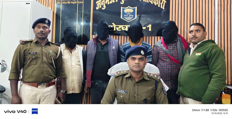 छह ट्रक जब्त, चार लोग गिरफ्तार