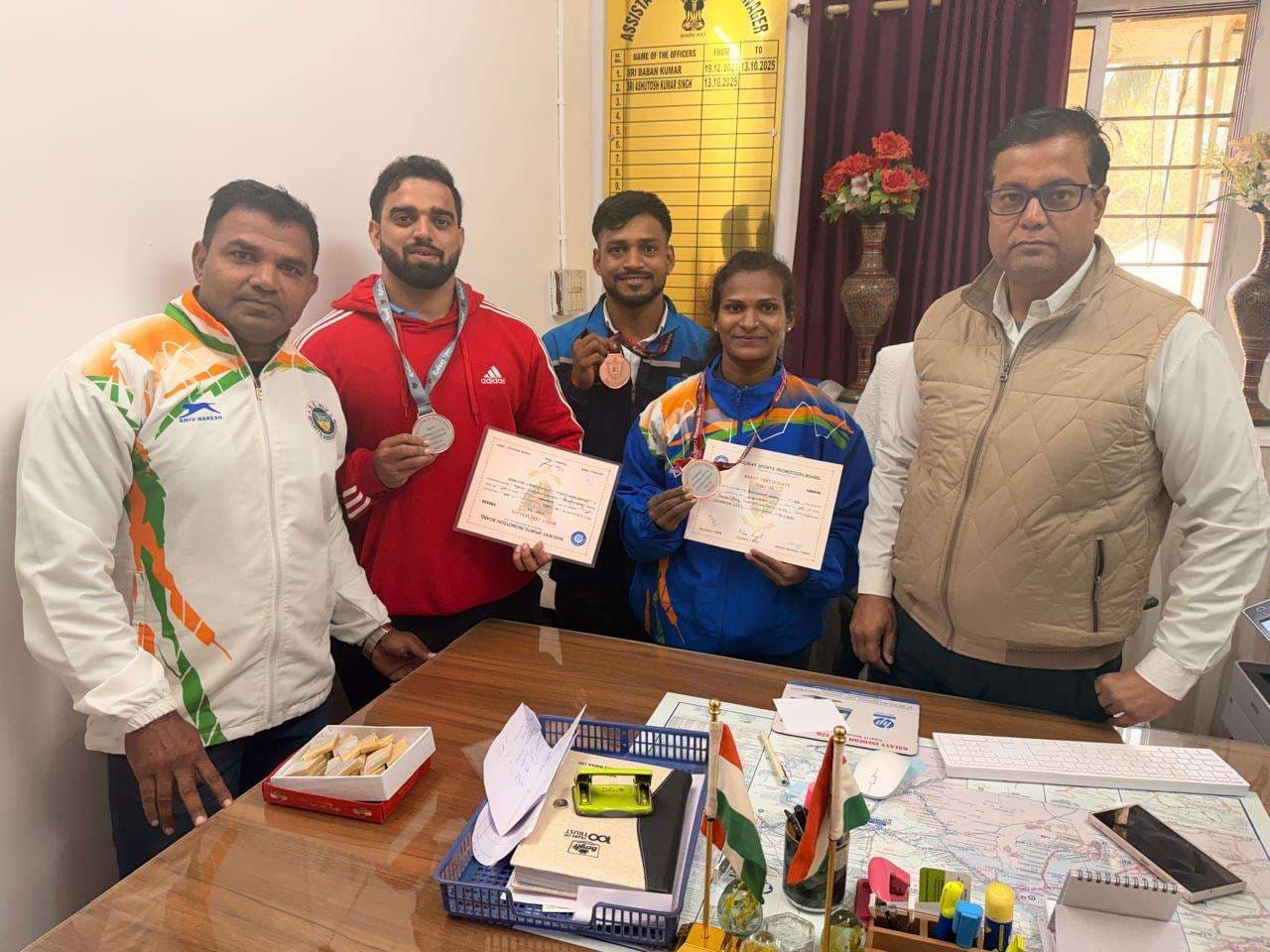 All India Railway Powerlifting: कामिनी, विजय व सुमित चौधरी ने जीते पदक