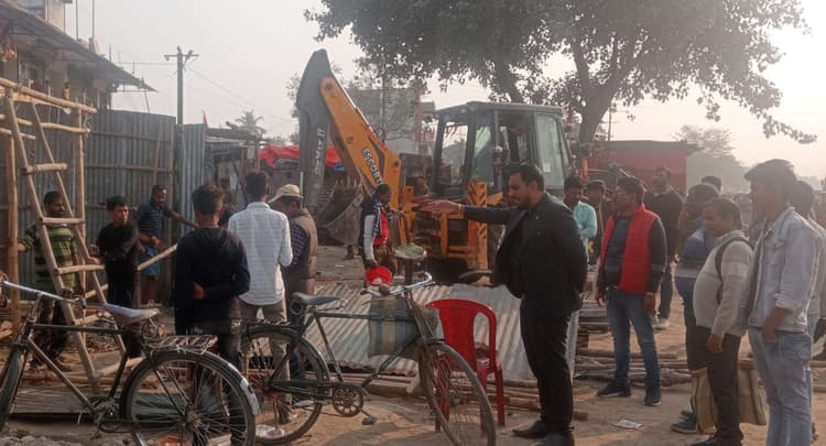 हरदा बाजार में फिर अतिक्रमण पर सख्ती, सीओ ने काटा चालान