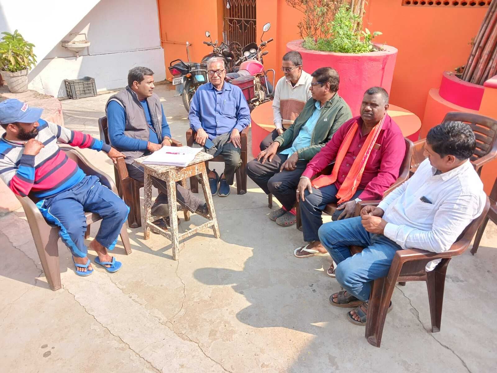 नवाहन पारायण महायज्ञ व राम कथा के आयोजन को लेकर की मंत्रणा