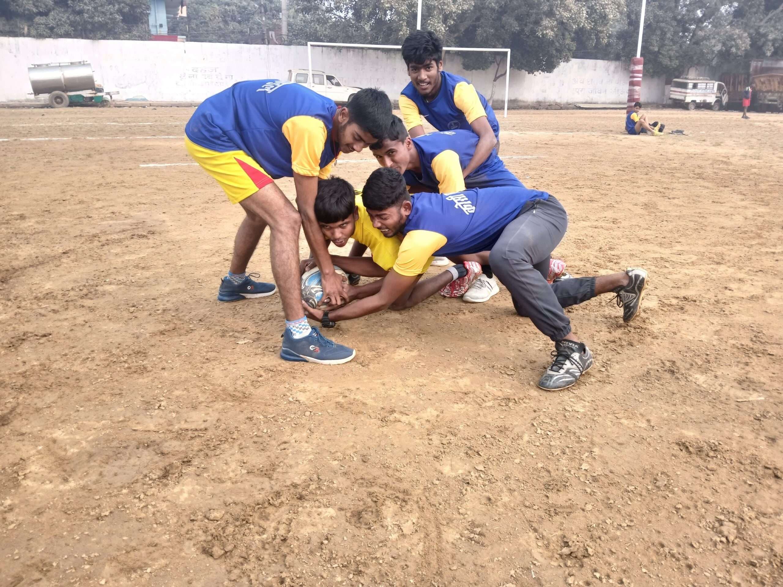 राज्य स्तरीय रग्बी प्रतियोगिता के दूसरे दिन कई टीमों की जीत