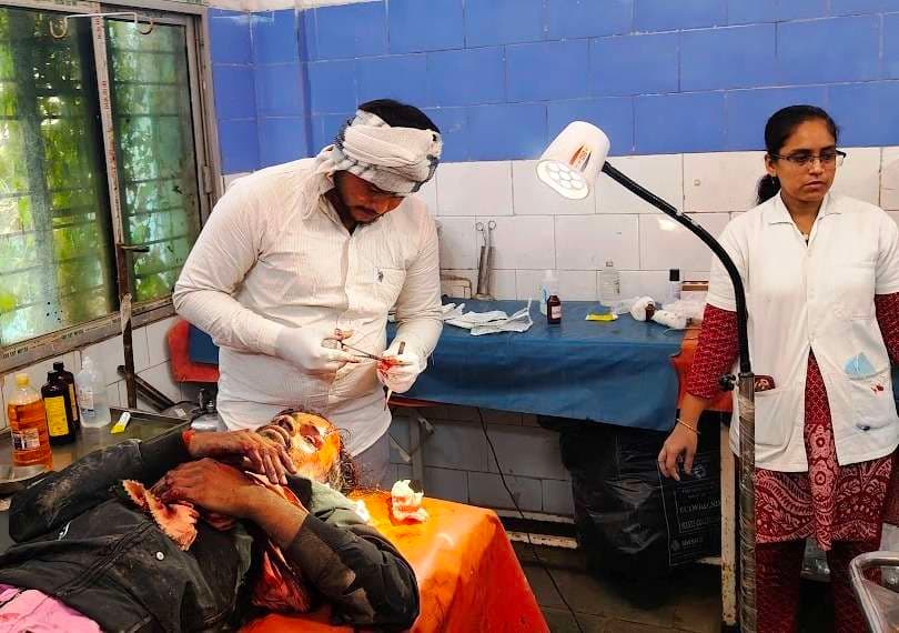 परेशान युवक दुर्घटना में हुआ घायल