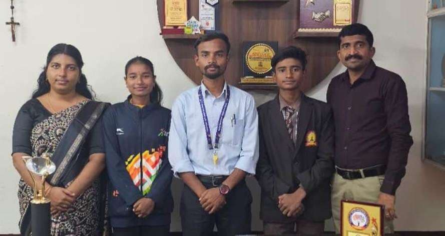 संत मेरी स्कूल के दो बच्चों का राष्ट्रीय खो-खो प्रतियोगिता में चयन