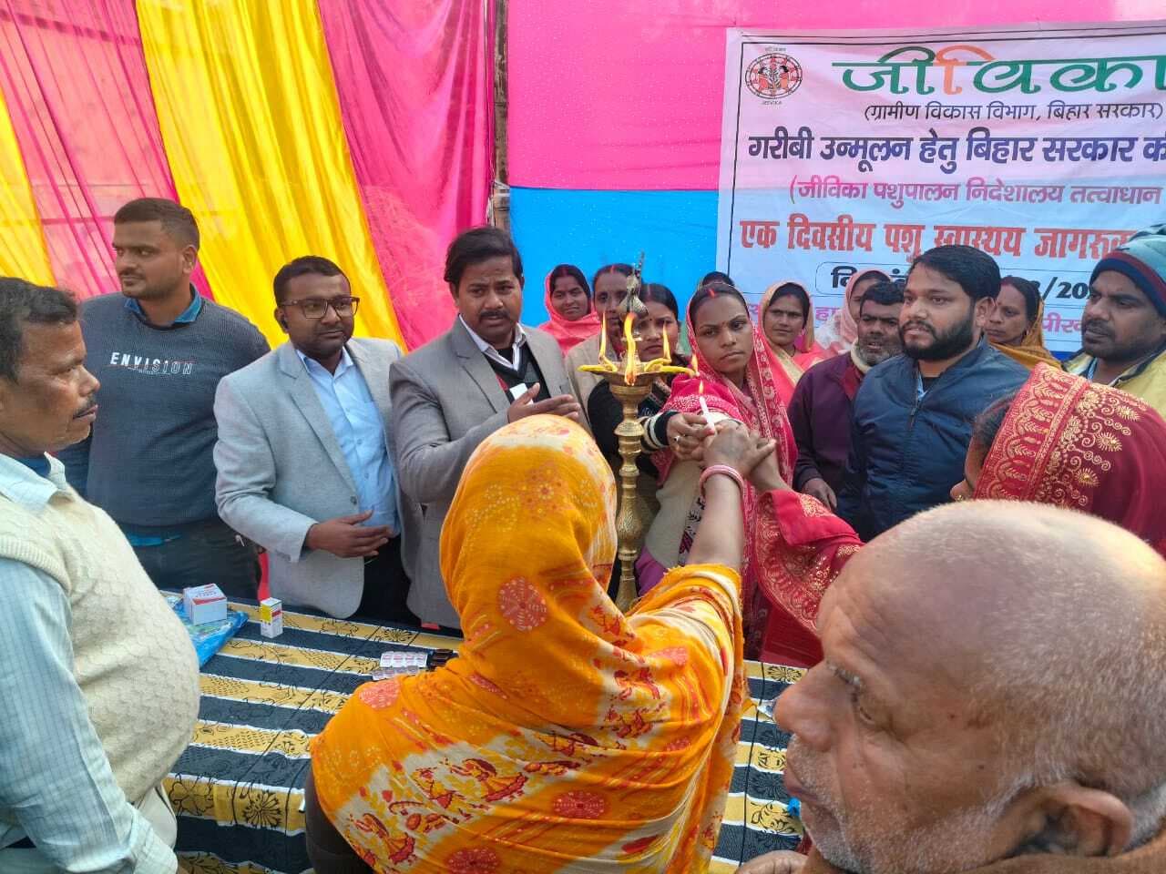 शिविर में 466 पशुओं की हुई स्वास्थ्य जांच