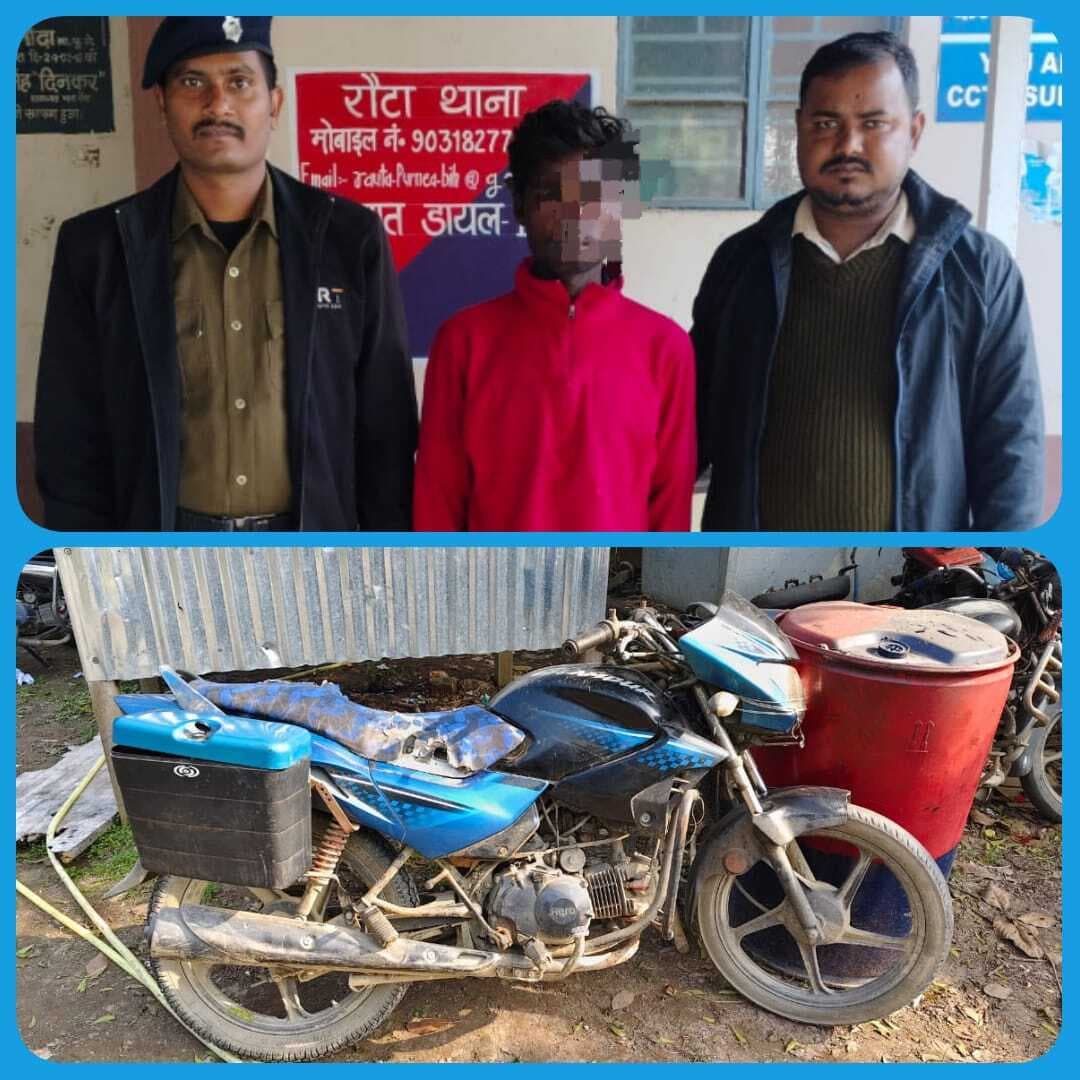 शराब के साथ बाइक सवार धंधेबाज गिरफ्तार