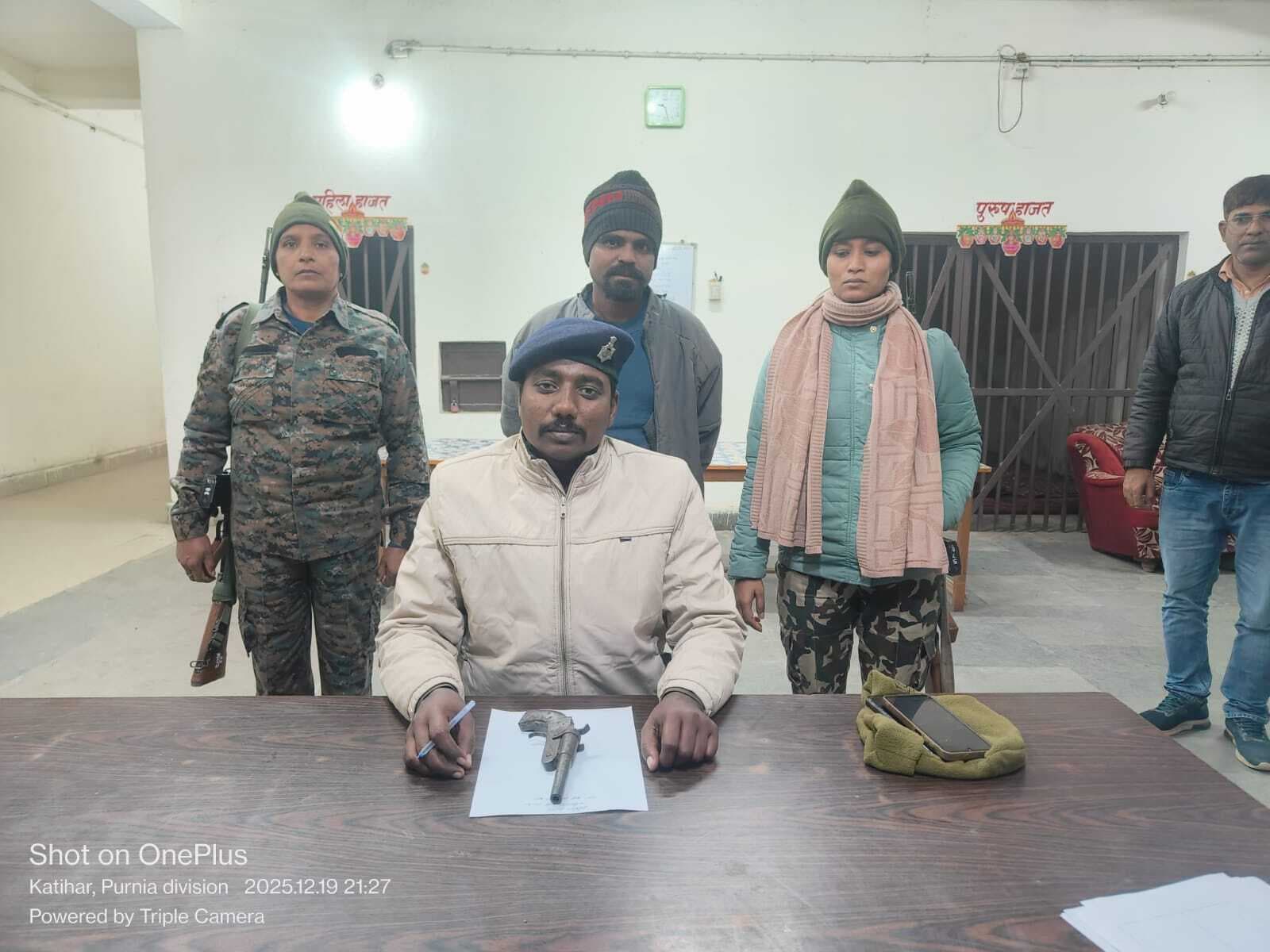 संध्या गश्ती में कट्टा के साथ युवक गिरफ्तार, भेजा जेल