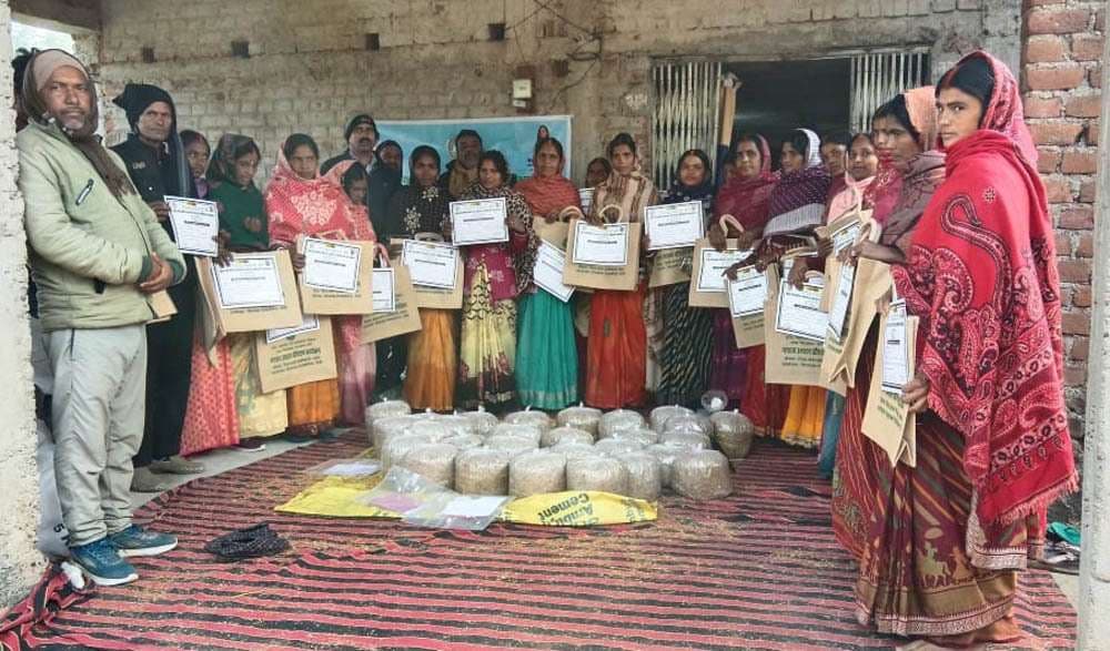 मशरूम उत्पादन प्रशिक्षण शिविर का समापन