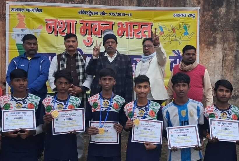 मानसी में अमर शहीद धन्ना माधव नशा मुक्ति जागरूकता पर हुई दौड़