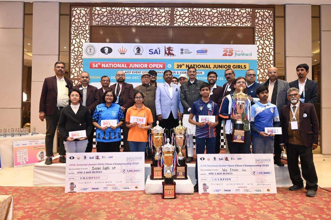 54th Junior national chess tournament : इथन वाज और शुभी गुप्ता ने जीता खिताब