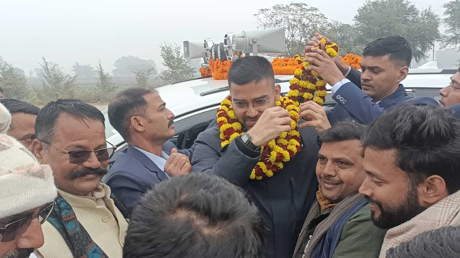 पंचायती राज मंत्री का बिहिया में हुआ स्वागत