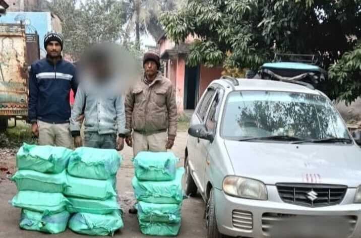 एक हजार 80 बोतल नेपाली शराब के साथ अररिया का एक तस्कर गिरफ्तार