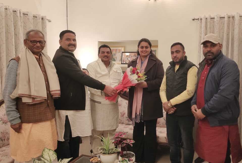 खेल एवं सूचना प्रौद्योगिकी मंत्री श्रेयसी सिंह से मिले विकास सिंह