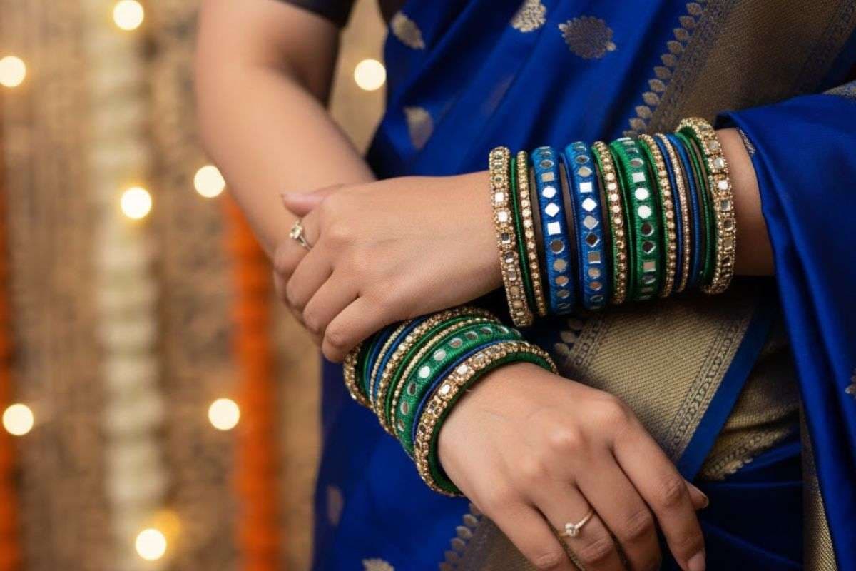 mirror work bangles