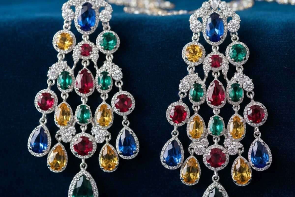 multi colour earrings 