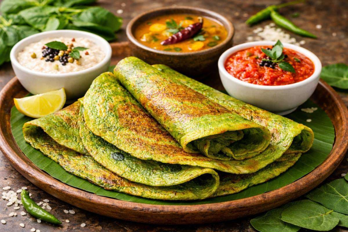 palak dosa recipe