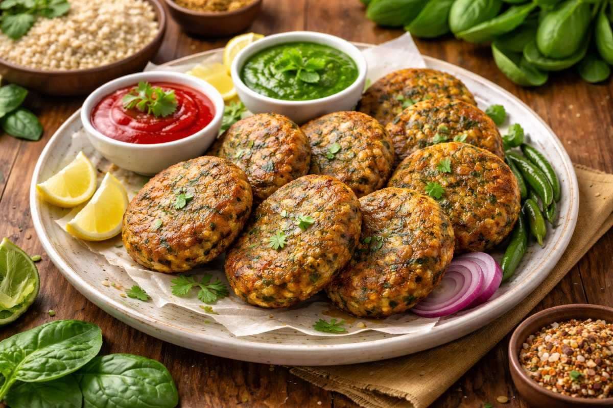palak poha cutlet