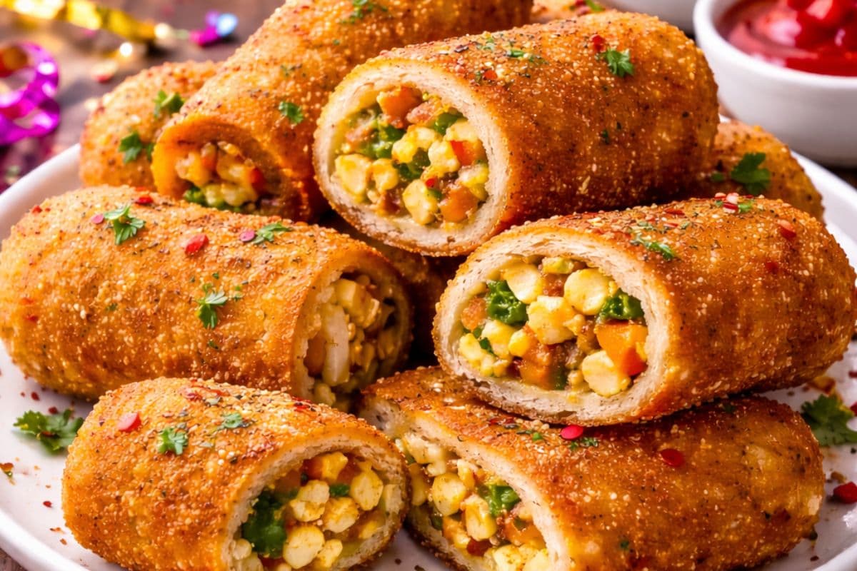 Paneer Bread Roll Recipe: न्यू ईयर पार्टी के लिए बनाएं क्रिस्पी पनीर ब्रेड रोल, स्वाद ऐसा कि सब कहें वाह!