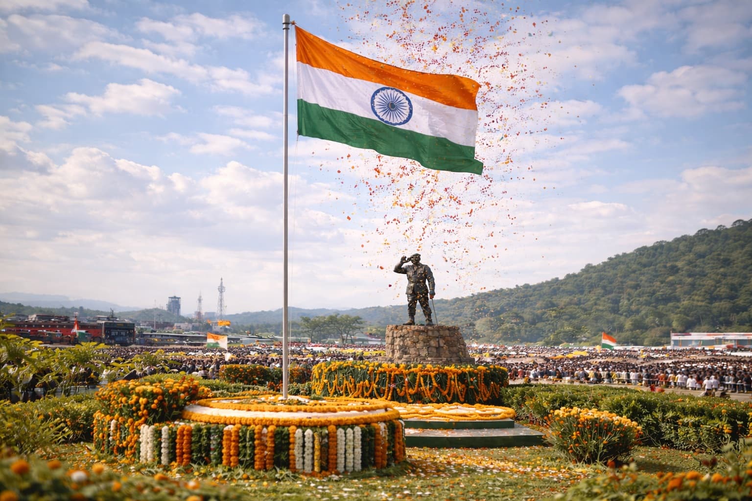 77th Republic Day Celebrations: देशभक्ति के रंग में रंगा झारखंड, 24 जिलों में ध्वजारोहण और कार्यक्रमों की धूम