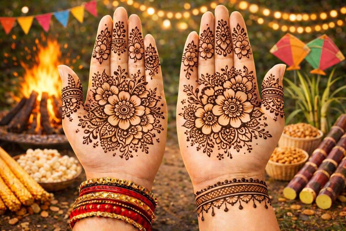 एआई सिंपल लोहड़ी मेहंदी डिजाइन
