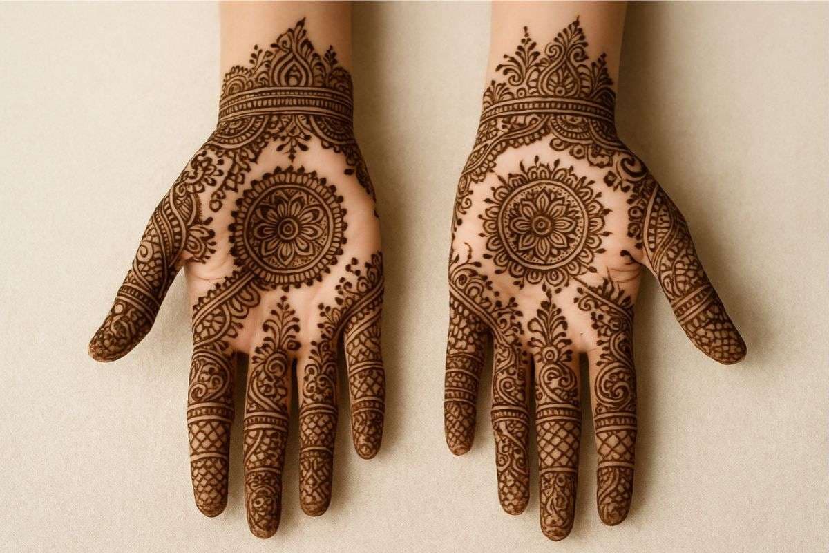 Simple Pongal Mehndi Design: ट्रेडिशन में लगेगा मॉडर्न टच, इस पोंगल हाथों पर रचाएं एआई सिंपल मेहंदी डिजाइन