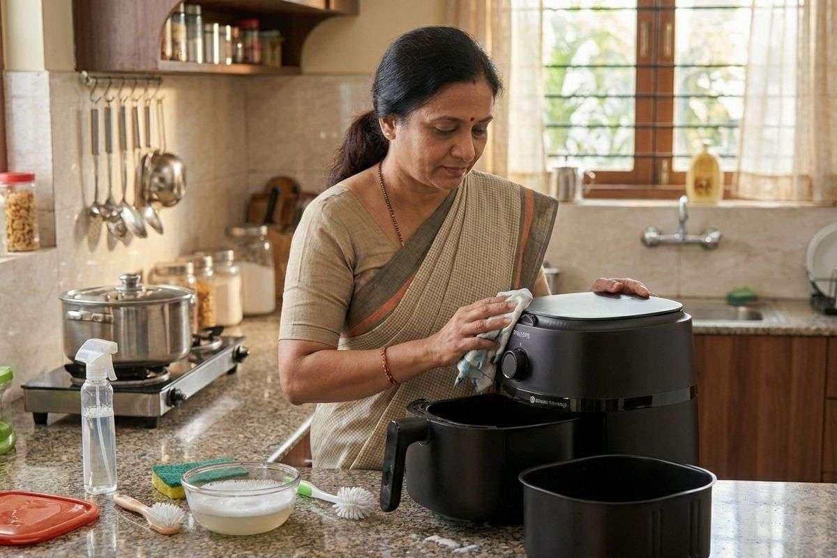 Air Fryer Cleaning Tips: एयर फ्रायर की डीप क्लीनिंग कैसे करें? जान लें सबसे आसान तरीका Air Fryer Cleaning Tips: एयर फ्रायर की डीप क्लीनिंग कैसे करें? जान लें सबसे आसान तरीका