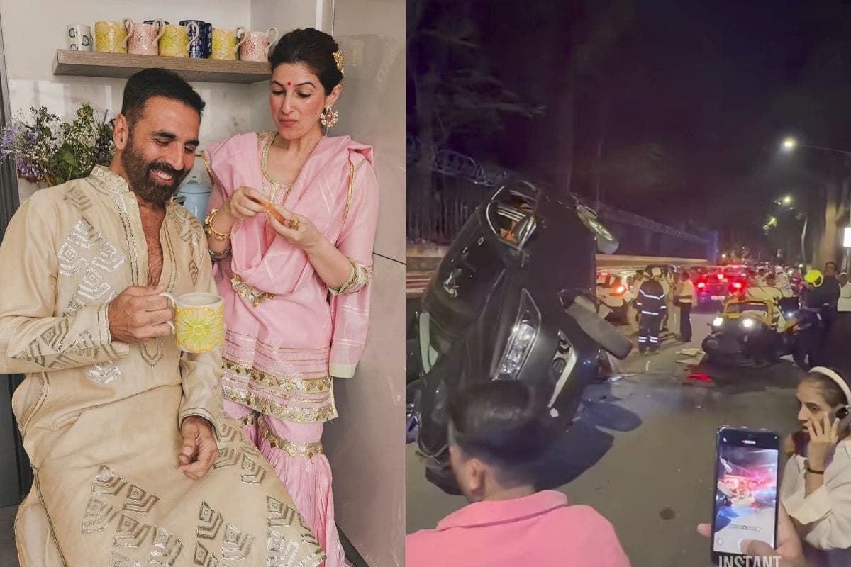 Akshay Kumar Accident: मुंबई में अक्षय कुमार की सुरक्षा गाड़ी का एक्सीडेंट, दो लोगों को आई चोटें, देखें वीडियो