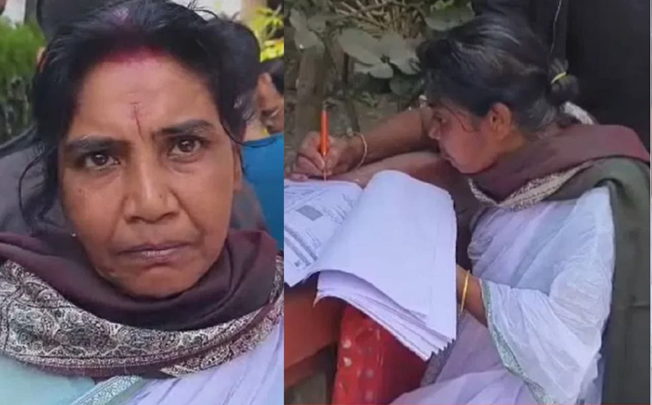 SIR in Bengal : पति की मृत्यु के 48 घंटे बाद ही कतार में दिखी विधवा, कभी दस्तावेज तो कभी आसमान रही निहारती