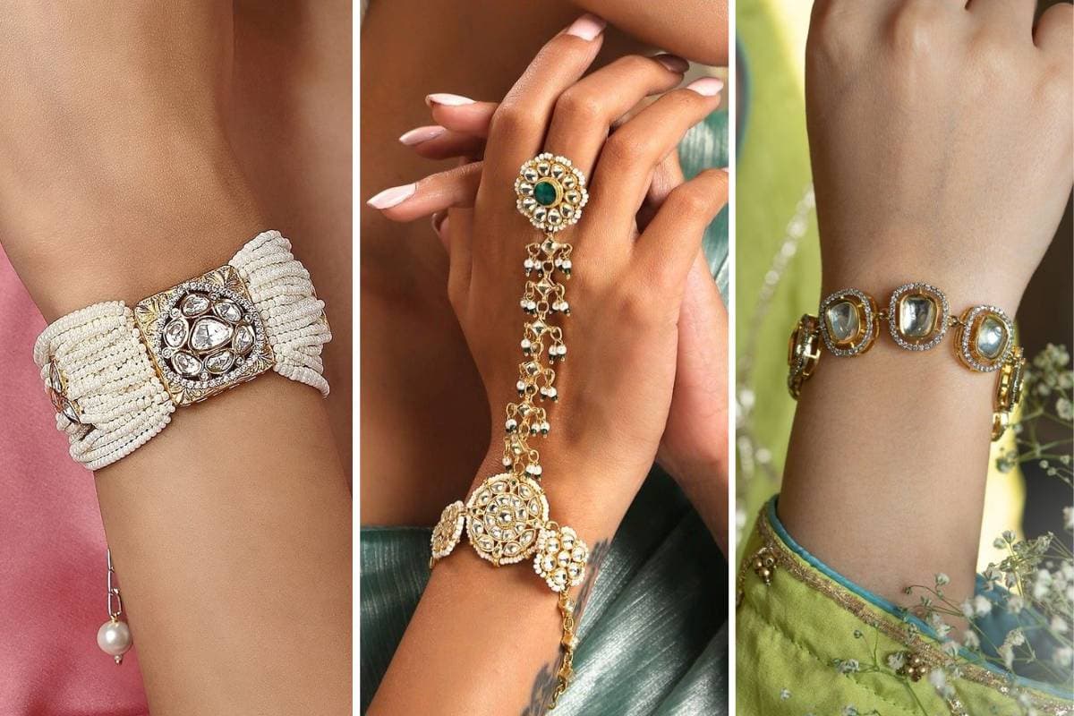 Ethnic Bracelets for Women: देखें 2026 का लेटेस्ट एथनिक ब्रेसलेट कलेक्शन - व्हाइट पर्ल, कुंदन और ट्रेडिशनल स्टाइल