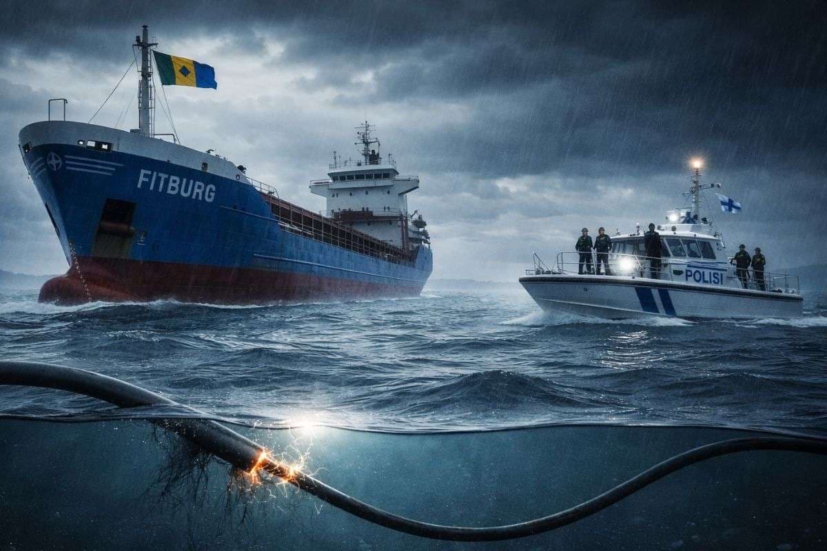 Finland Seizes Russian Cargo Ship over alleged undersea Telecommunication Cable Damage in Gulf of Finland