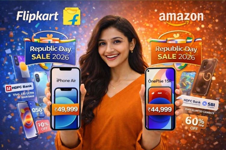 Republic Day Sale 2026: अमेजन और फ्लिपकार्ट पर भारी डिस्काउंट्स, मिलेंगे बेस्ट स्मार्टफोन डील्स