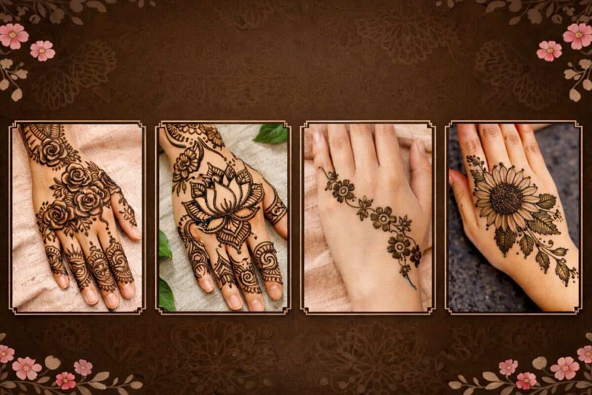 Flower Mehndi Design: हाथों में लगाएं सबसे खूबसूरत फ्लावर मेहंदी डिजाइन, ट्राई करें ये आइडियाज  