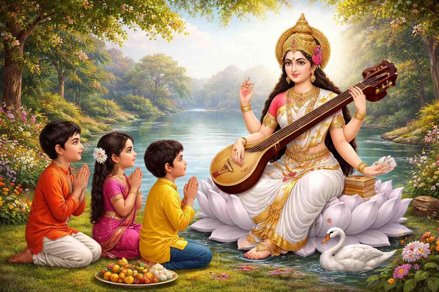 Happy Saraswati Puja 2026 Wishes: हंस वाहन वाली मां शारदा … सरस्वती पूजा के अवसर पर अपनों को भेजें ये शुभकामना संदेश