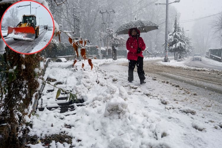 जम्मू-कश्मीर में भारी बर्फबारी, सड़कें बंद, श्रीनगर से सभी उड़ानें रद्द