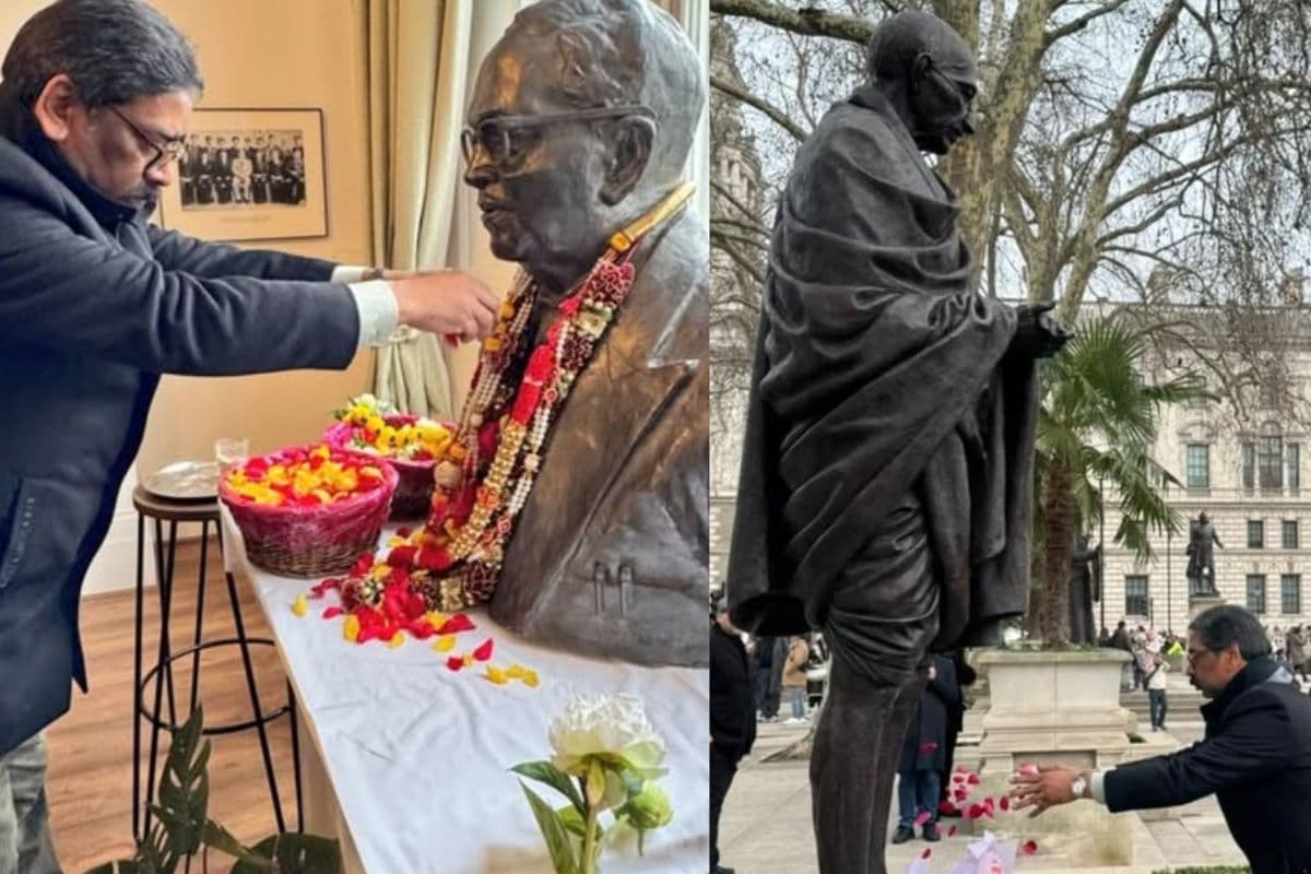 लंदन में भावुक हुए CM हेमंत सोरेन, आंबेडकर और गांधी जी को दी श्रद्धांजलि, कह दी ये बड़ी बात